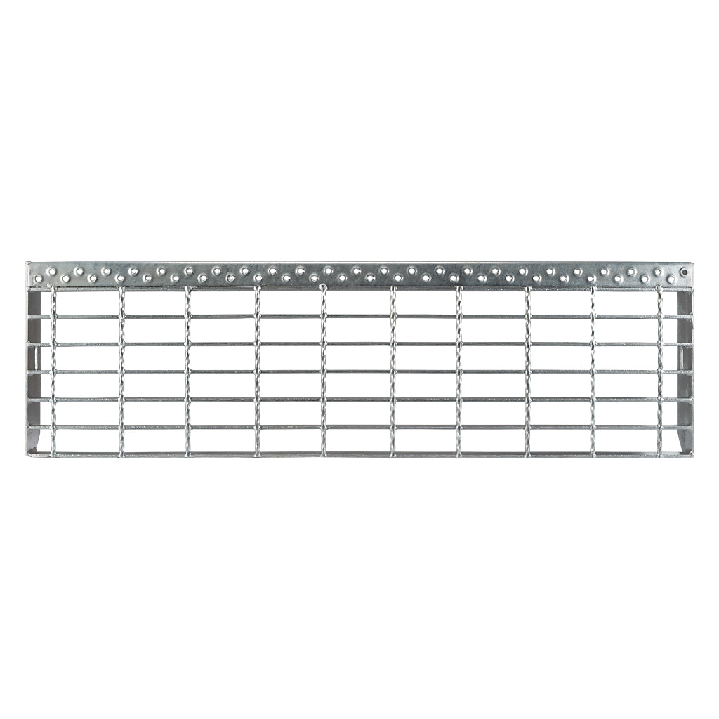 ST5 Galvanised Open Mesh Steel Stair Tread 1000 x 288mm Perforated Nosing