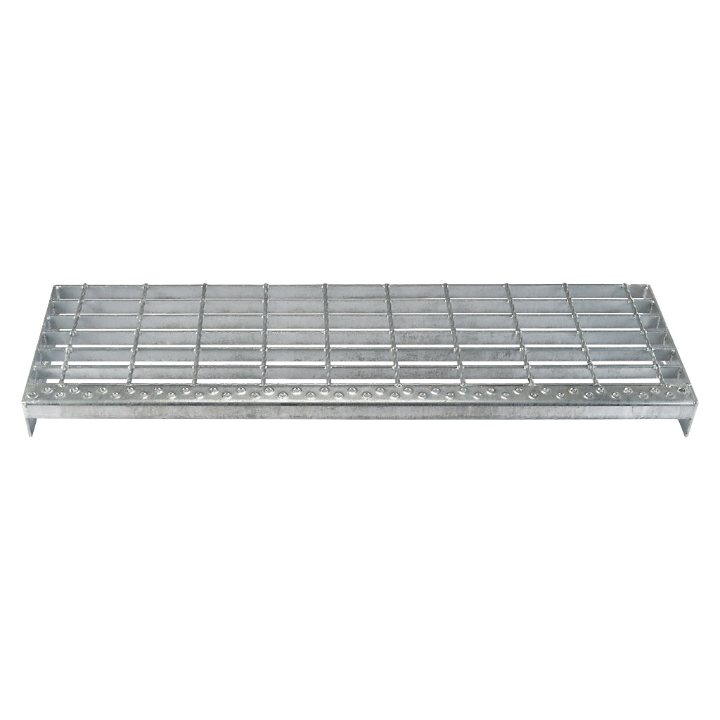 ST5 Galvanised Open Mesh Steel Stair Tread 1000 x 288mm Perforated Nosing