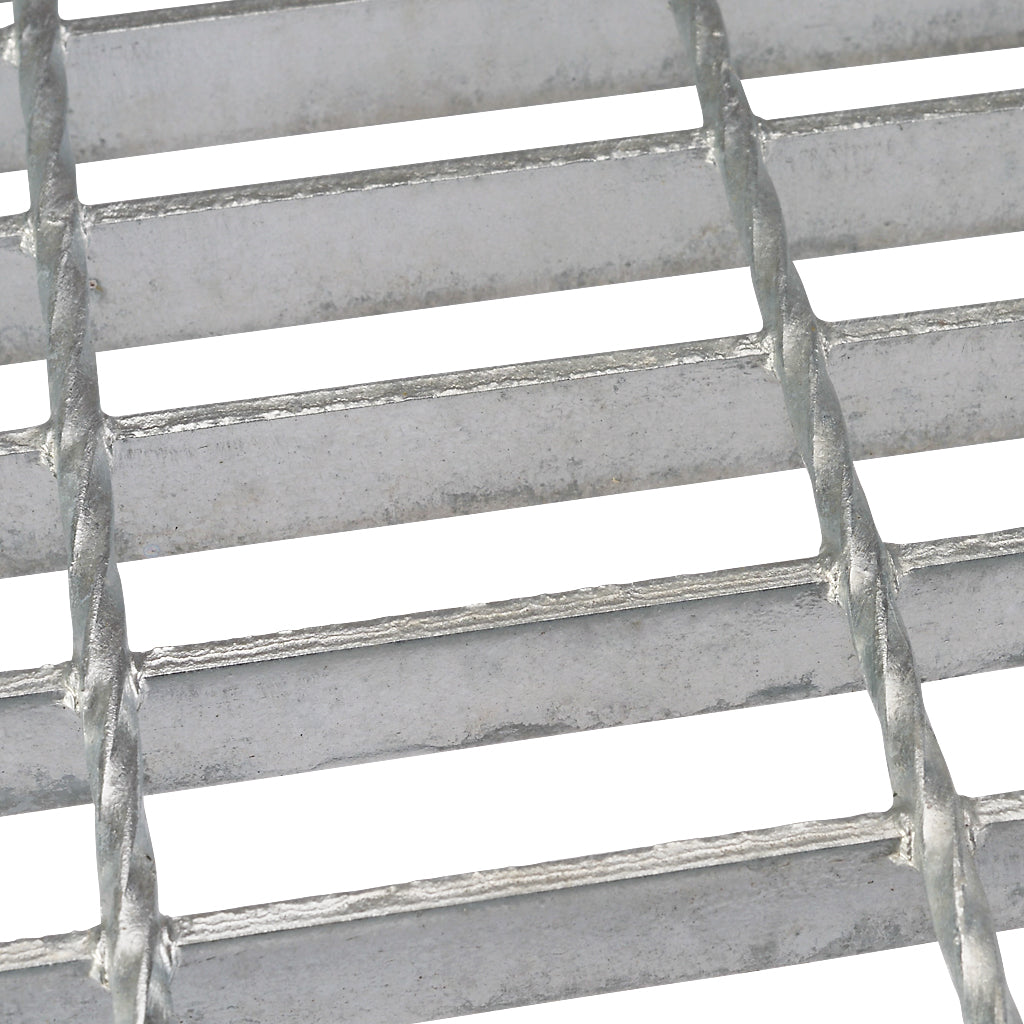ST5 Galvanised Open Mesh Steel Stair Tread 1000 x 288mm Perforated Nosing
