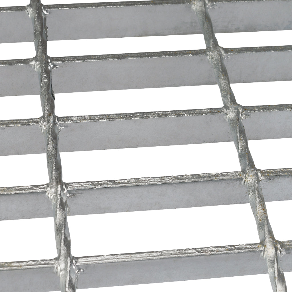 ST8 Galvanised Open Mesh Steel Stair Tread 1200 x 288mm Perforated Nosing