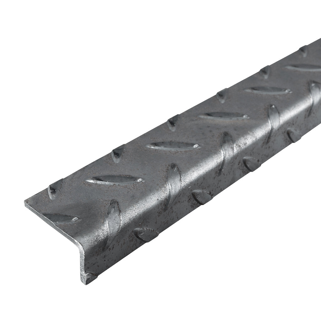 Steel Stair Tread Durbar Nosing 43 x 25mm Self Colour 2000mm