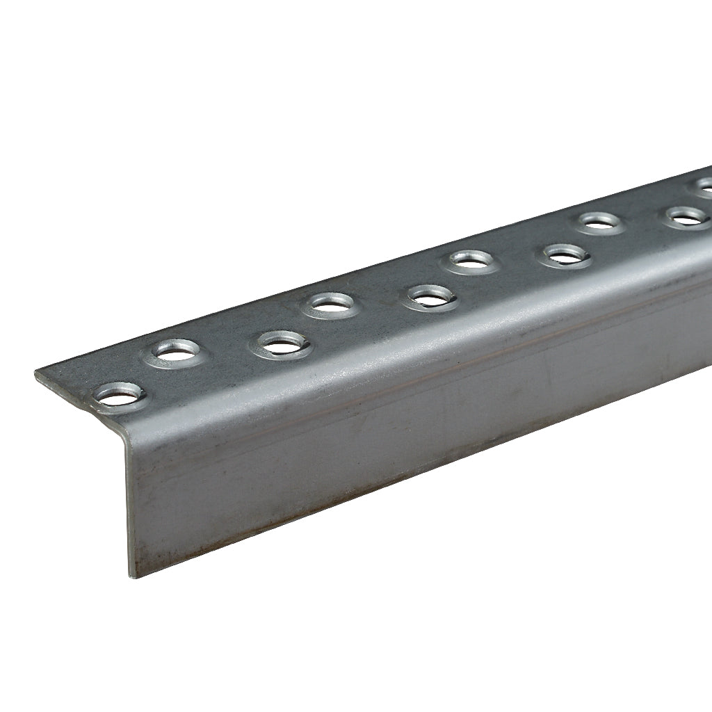 Steel Stair Tread Perforated Nosing 37 x 35mm Self Colour 2000mm