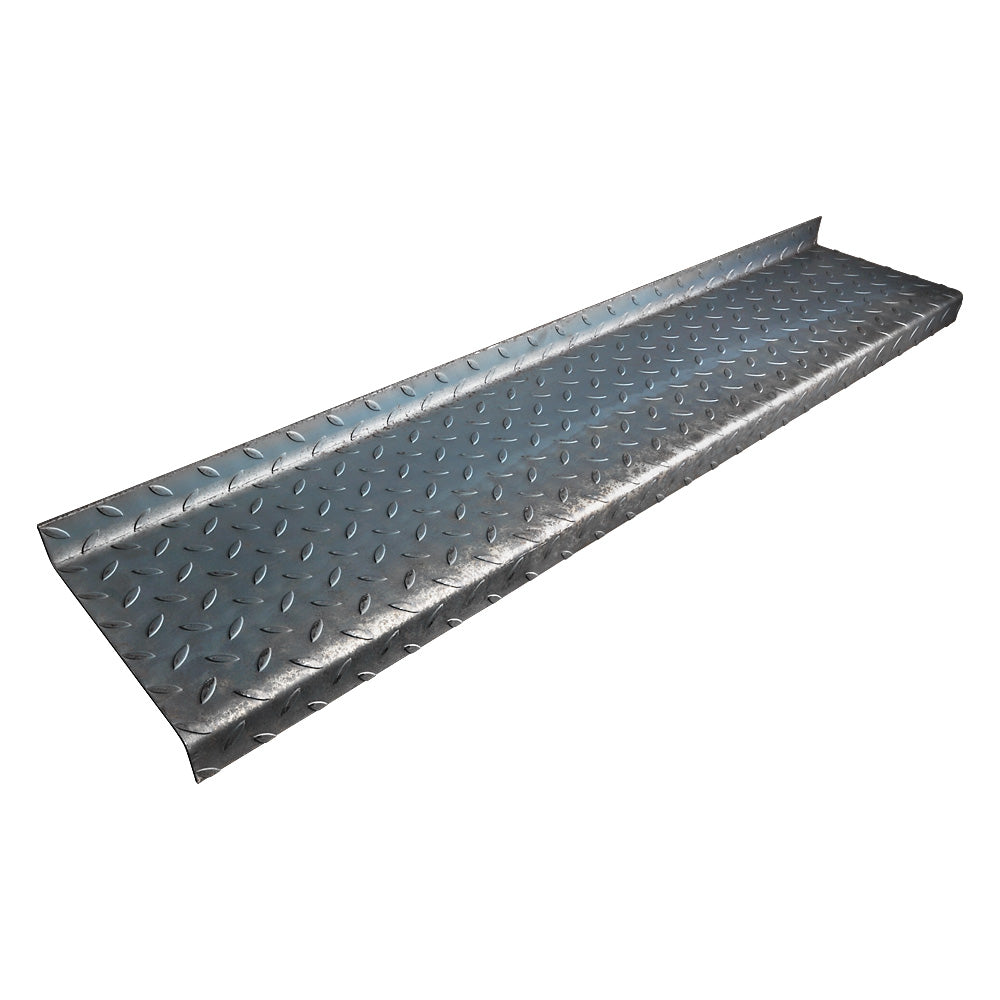 Durbar Steel Stair Steel Tread 1250 x 265 x 4.5mm 50mm Turn Up/Down