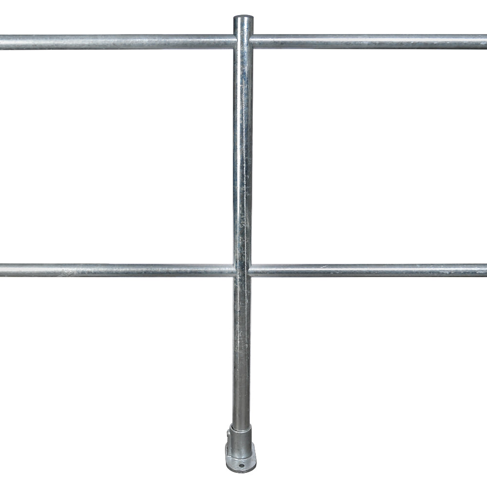Mezzanine Handrail Post 48.3mm x 3.2mm 1130mm Long To Take 33.7mm Round Tube Galvanised