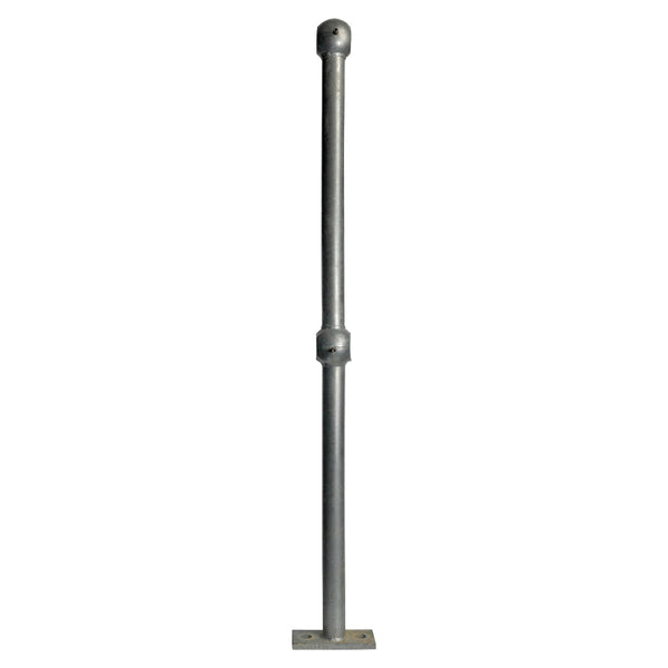Clearance Galvanised Flat Base To Suit 42.4mm Tube 550mm Centres