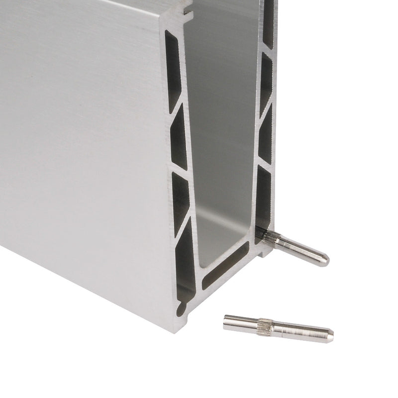 Adjustable Aluminium Channel Side Fix To Suit Glass 12mm To 21.52mm 3000mm Long