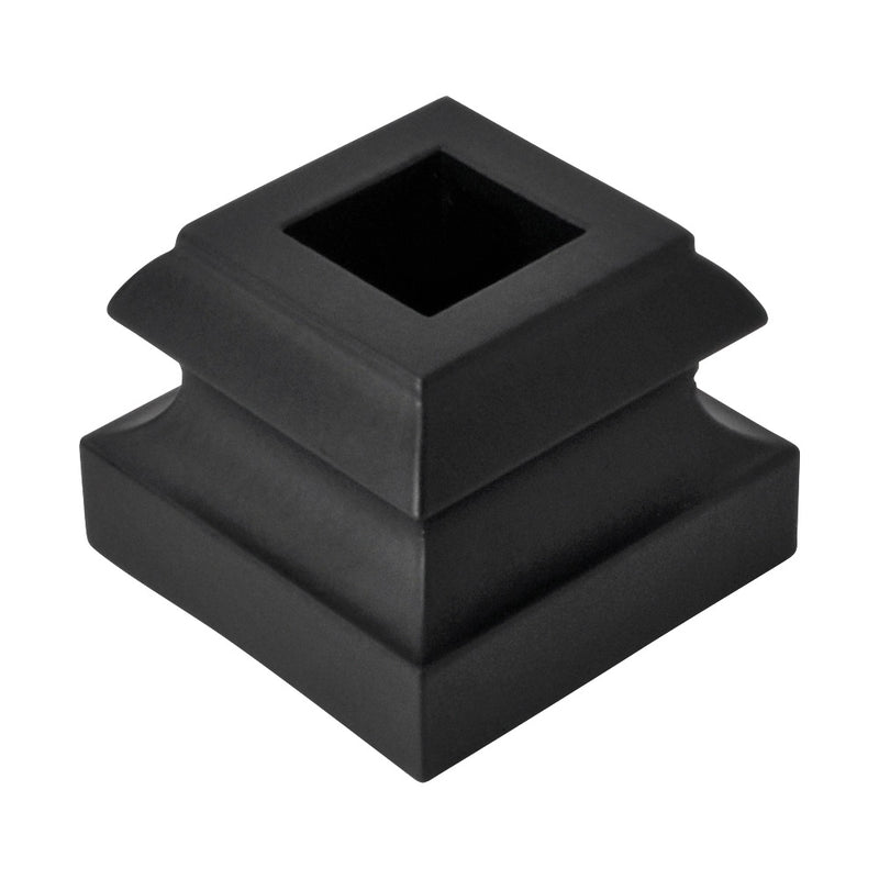 Aluminium Baluster Bracket On Level 26 x 34mm For 12.5mm Square Black