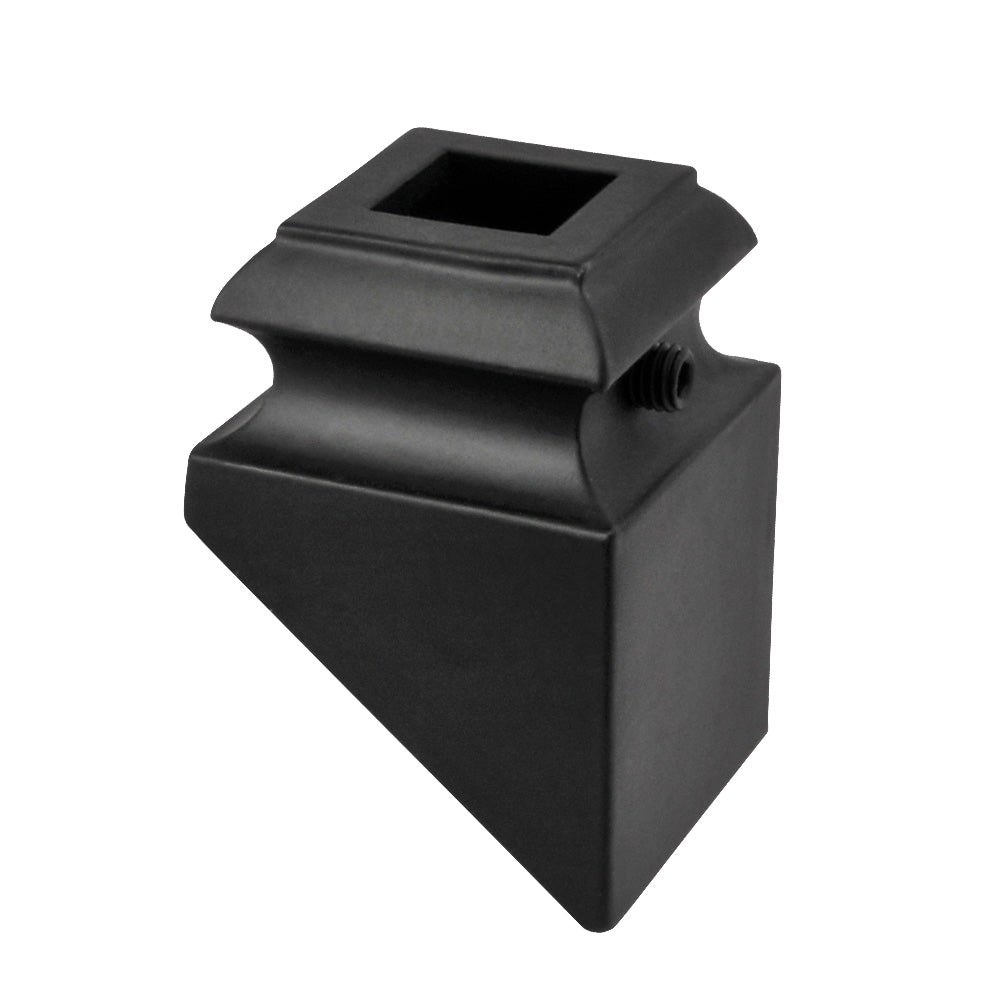 Aluminium Baluster Collar On Rake 48 x 34mm For 12.5mm Square Black