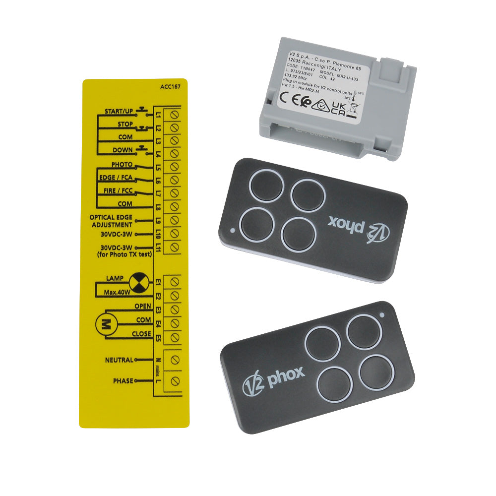 V2 Easy Top Control Kit For Roller Shutter Doors 230V
