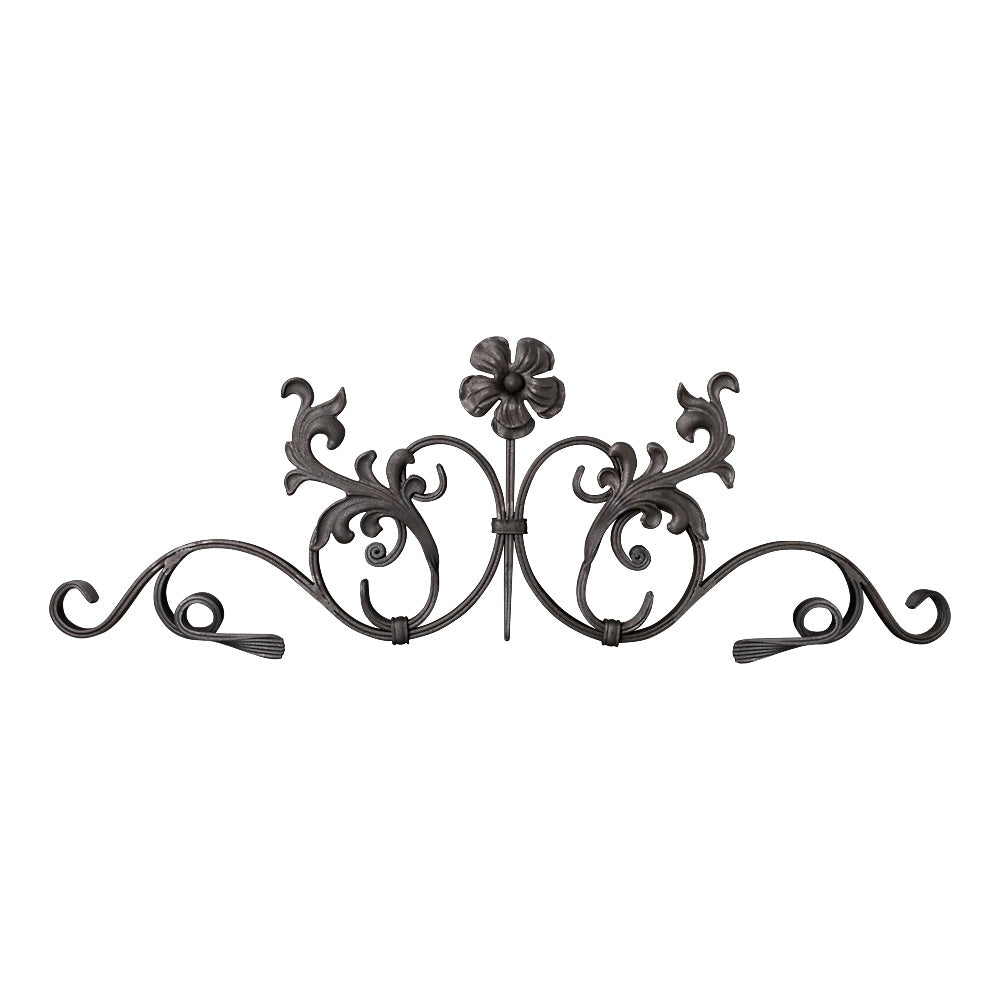 FF12 Forged Flower Gate Top Scroll Panel 900 x 300mm