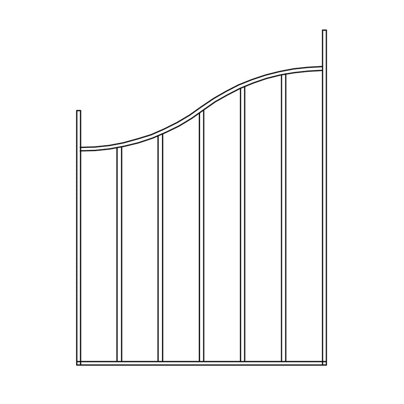 Pre Fabricated Metal Gate 25x10mm 680mm Wide 914mm High With 12mm Dia Infills
