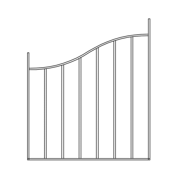 Pre Fabricated Metal Gate 25x10mm 800mm Wide 914mm High With 12mm Dia Infills