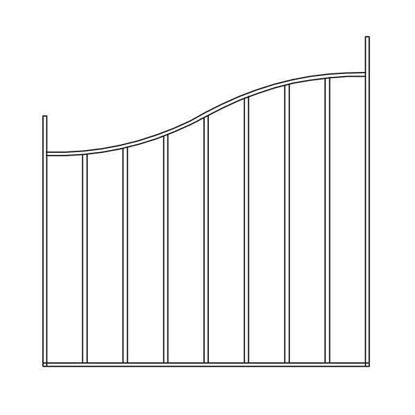 Pre Fabricated Metal Gate 25x10mm 910mm Wide 914mm High With 12mm Dia Infills