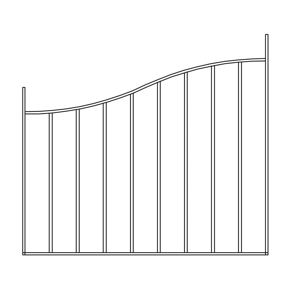 Pre Fabricated Metal Gate 25x10mm 1025mm Wide 914mm High With 12mm Dia