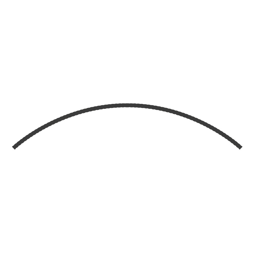 AR14040H 40 x 40mm Hammered Edge Box Section Arch 2500 x 500mm Rise