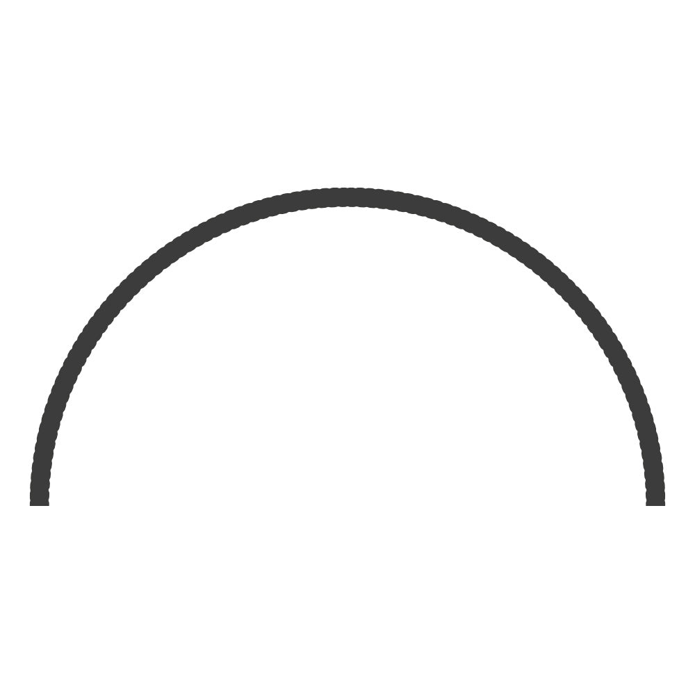 AR33030H 30 x 30mm Hammered Edge Box Section Arch 1000 x 500mm Rise