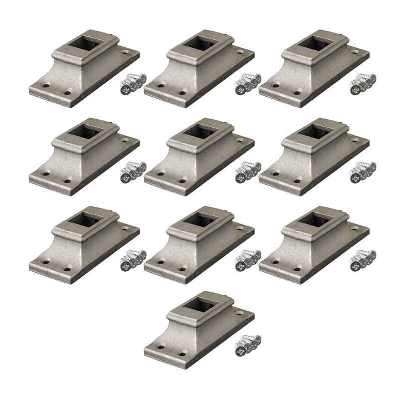 10 Pack of Aluminium Alloy Landing Brackets for 16mm Square Bar