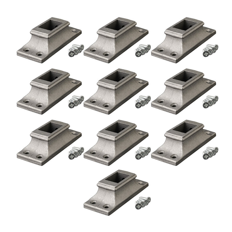 10 Pack of Aluminium Alloy Flight Brackets for 16mm Square Bar