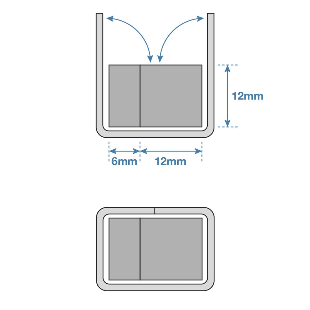 CC12X18 Mild Steel Collar Clip 12 x 18mm