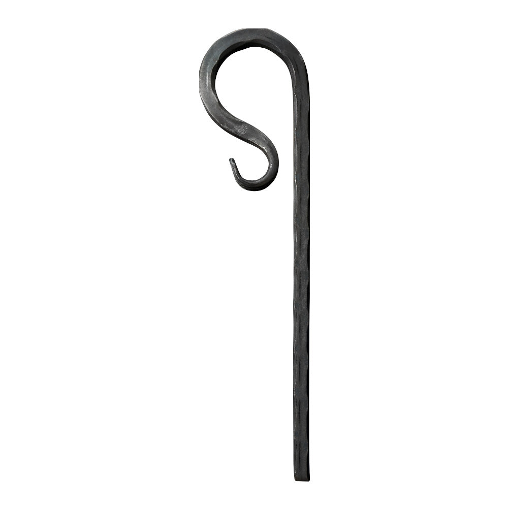 12 x 12mm Forged Shepherds Gate Crook Hammered Edge Bar