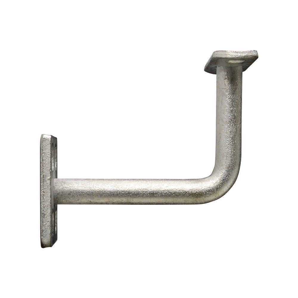 Mild Steel Handrail Bracket 85mm Projection Rectangular Back Plate Galvanised
