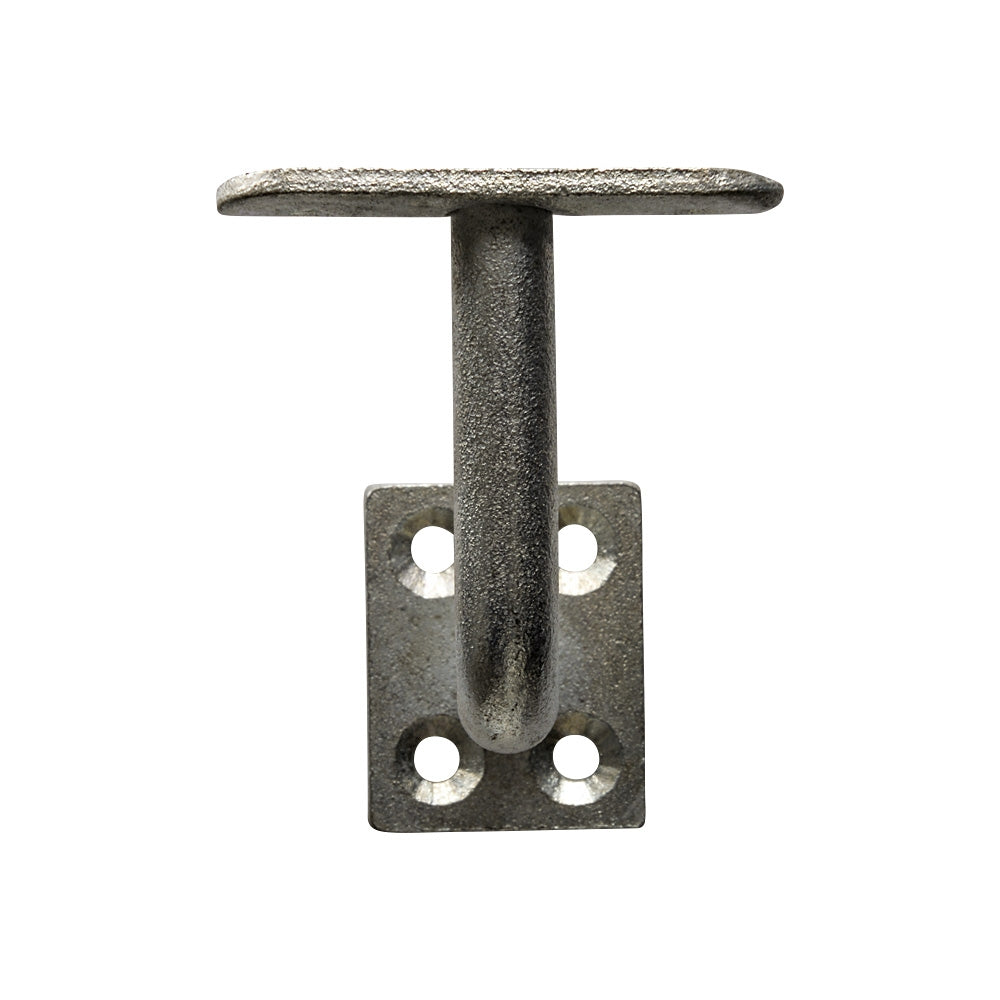 Mild Steel Handrail Bracket 85mm Projection Rectangular Back Plate Galvanised