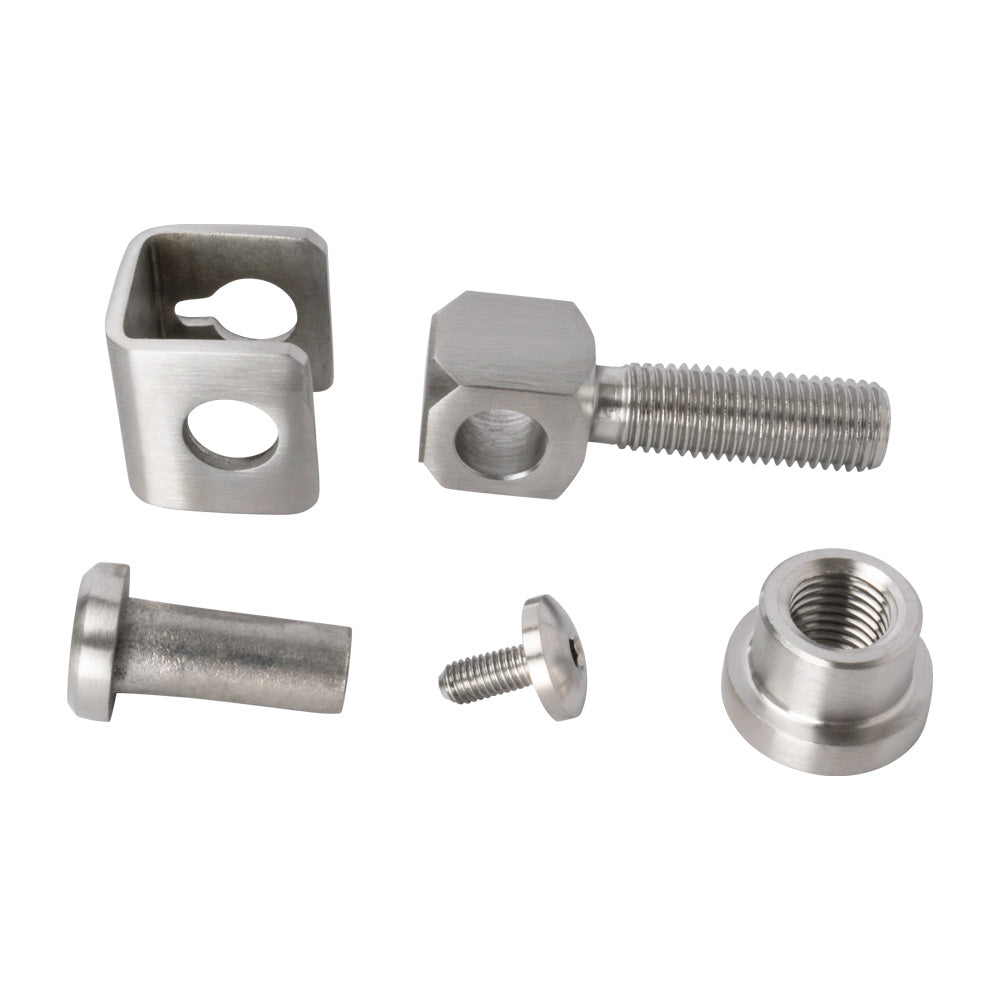 HI/42 316 Stainless Steel Adjustable Hinge M12 Thread To Weld