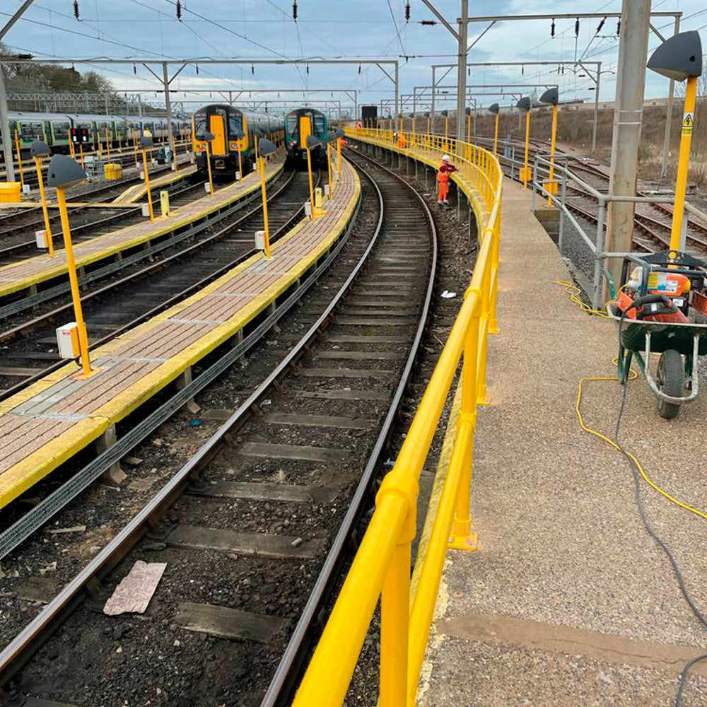 Yellow GRP Handrail Tube 50mm Diameter 5000mm