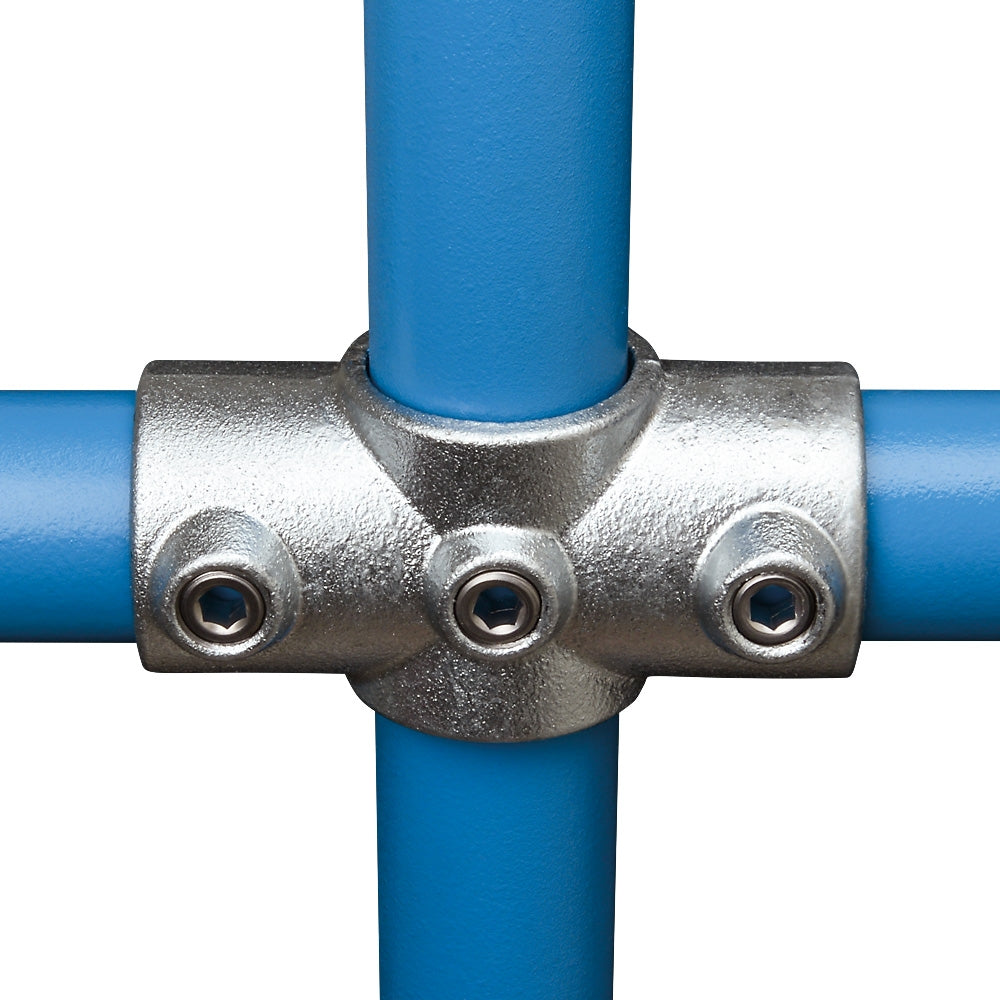 119C 4 Way Middle Rail Cross Key Clamp To Suit 42.4mm Tube