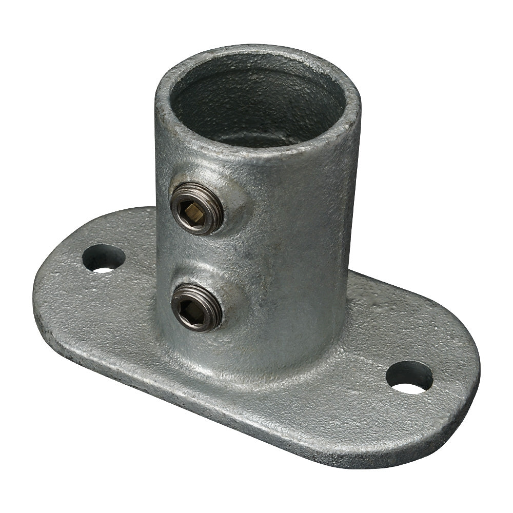 132B Oval Base Flange Key Clamp To Suit 33.7mm Tube