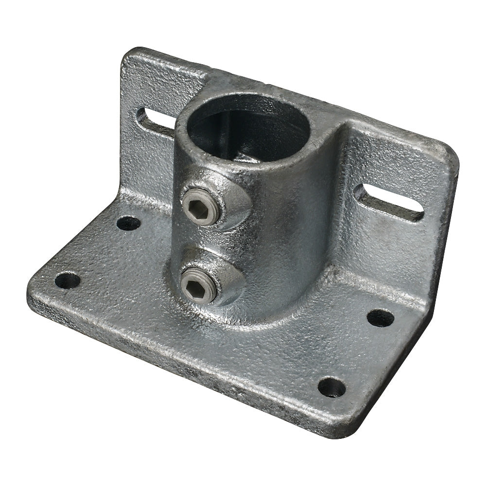 142B Base Flange With Kick Plate Fixing Key Clamp To Suit 33.7mm Tube