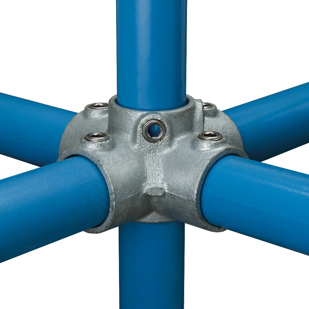 158A 4 Way Centre Cross + Upright Key Clamp To Suit 26.9mm Tube