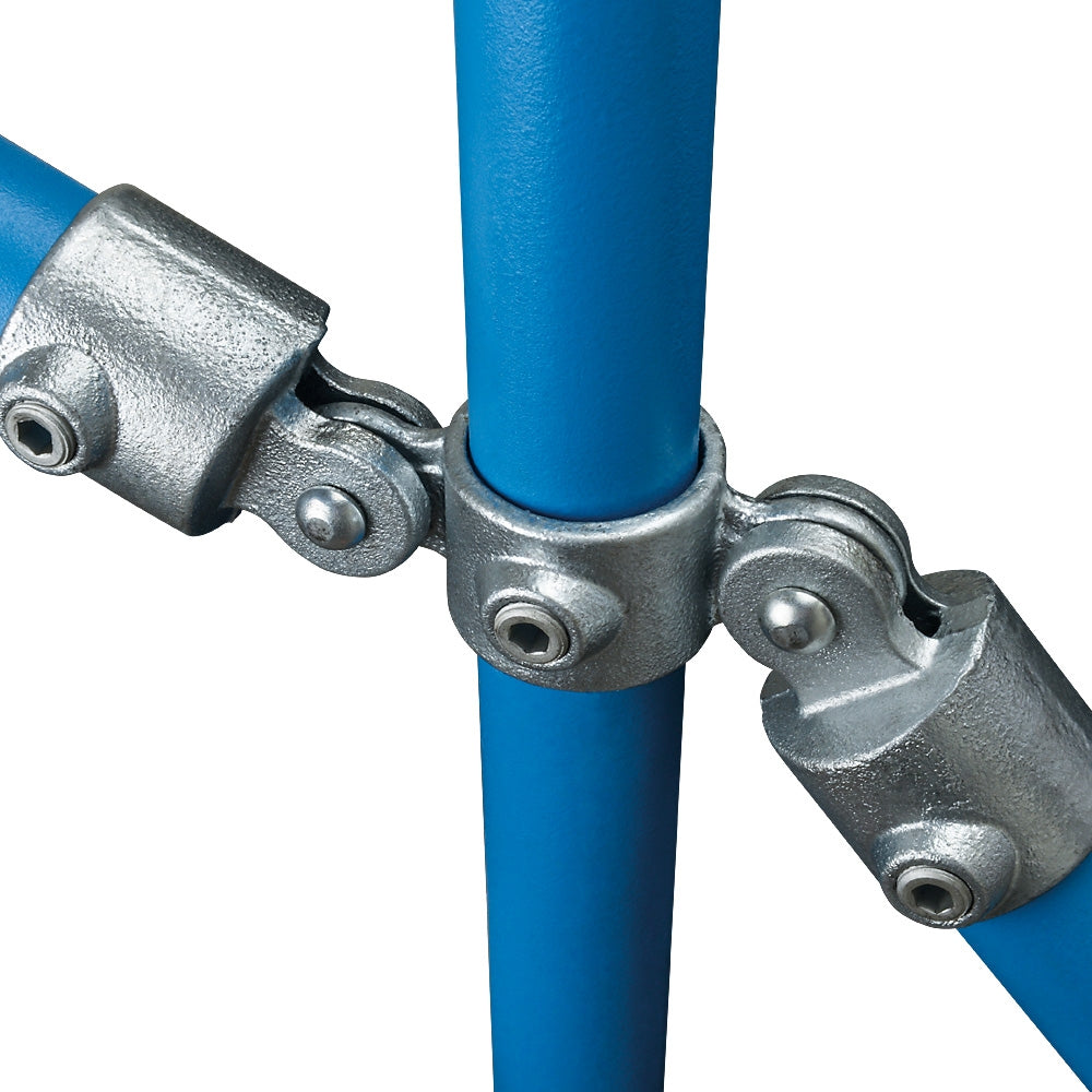 167C Double Swivel Socket Connection Key Clamp To Suit 42.4mm Tube