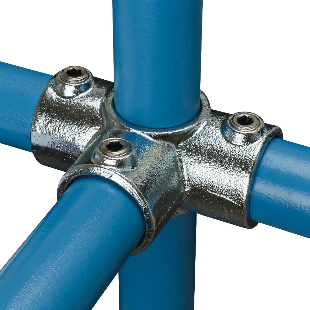 176D 3 Way Side Outlet Tee Key Clamp To Suit 48.3mm Tube
