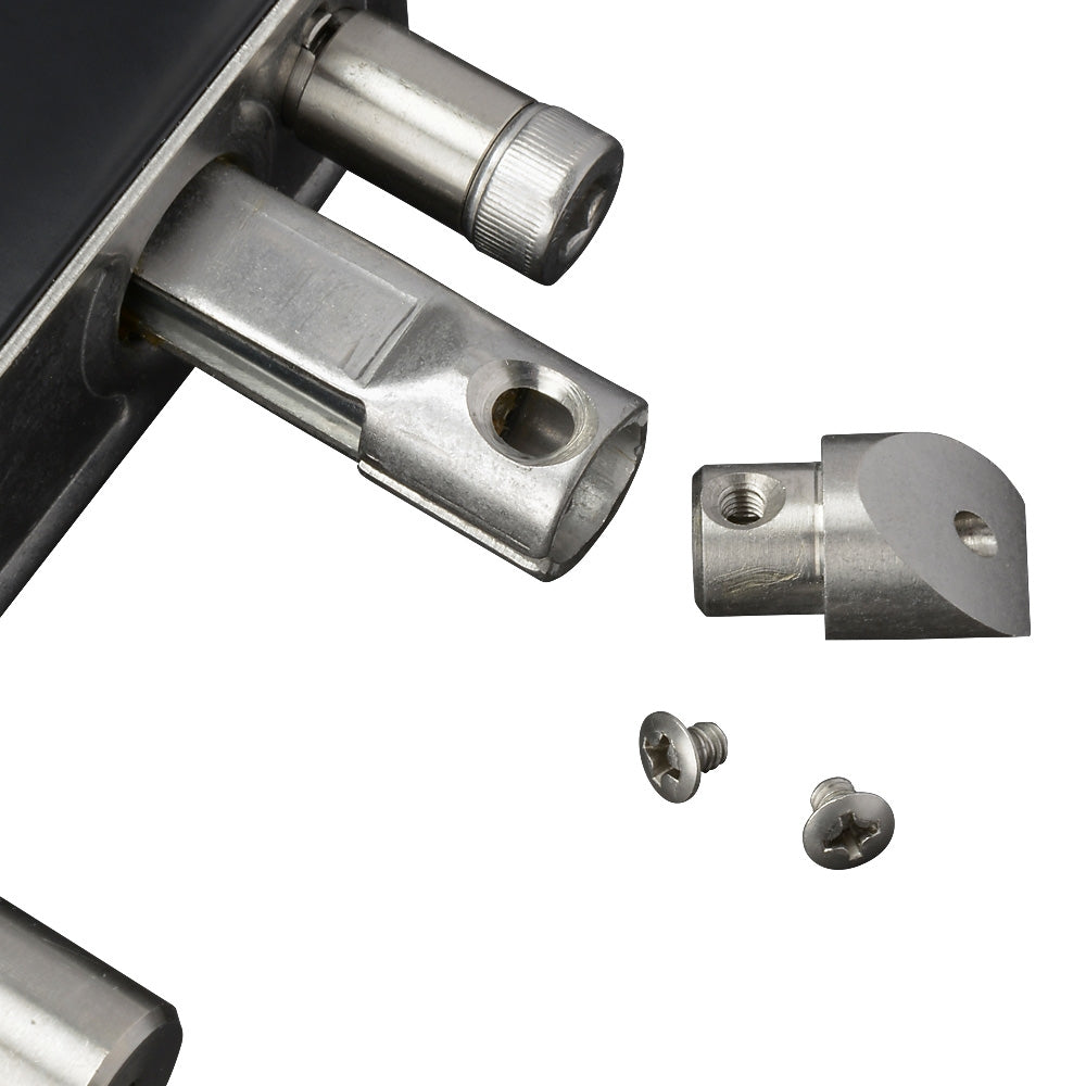 Locinox LAKQ U2 Industrial Gate Lock To Suit 30 - 50mm Box Section Black Aluminium Handles