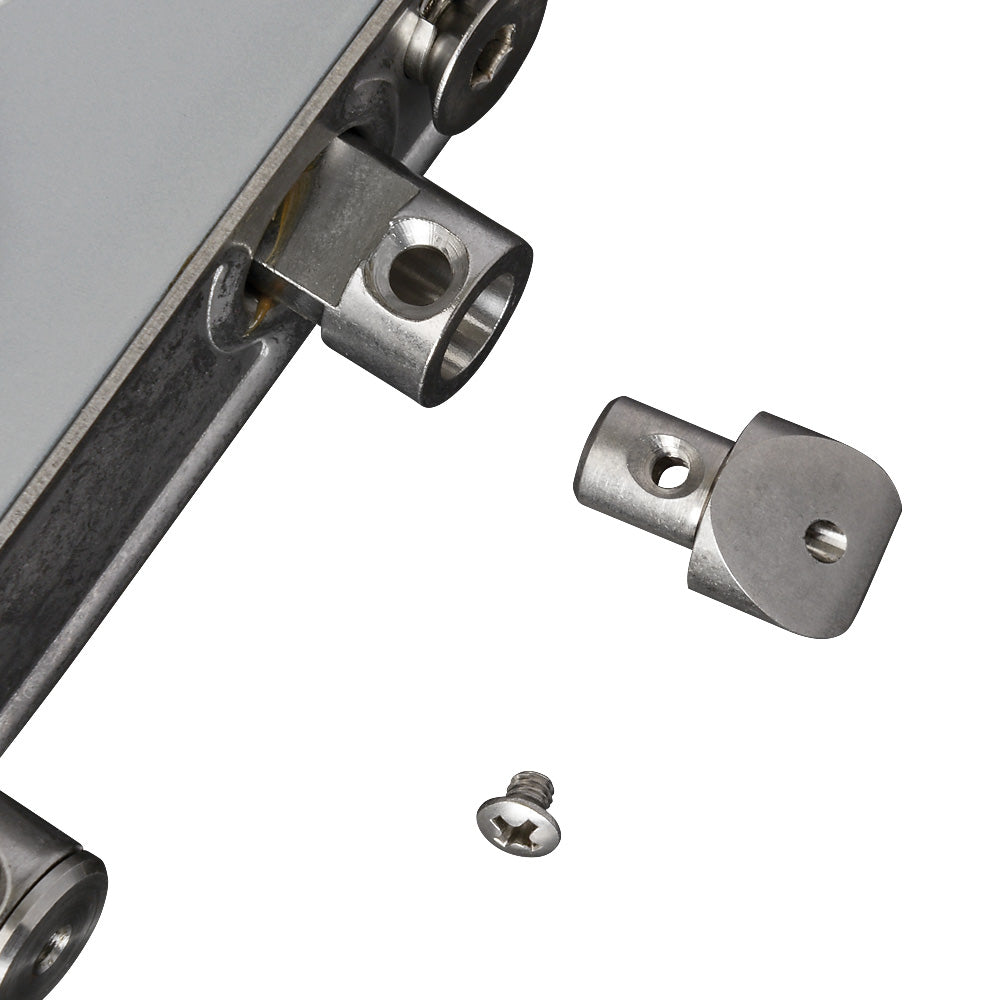 Locinox LAKQ U2 Industrial Gate Lock To Suit 10 - 30mm Flat Profile Silver Aluminium Handles