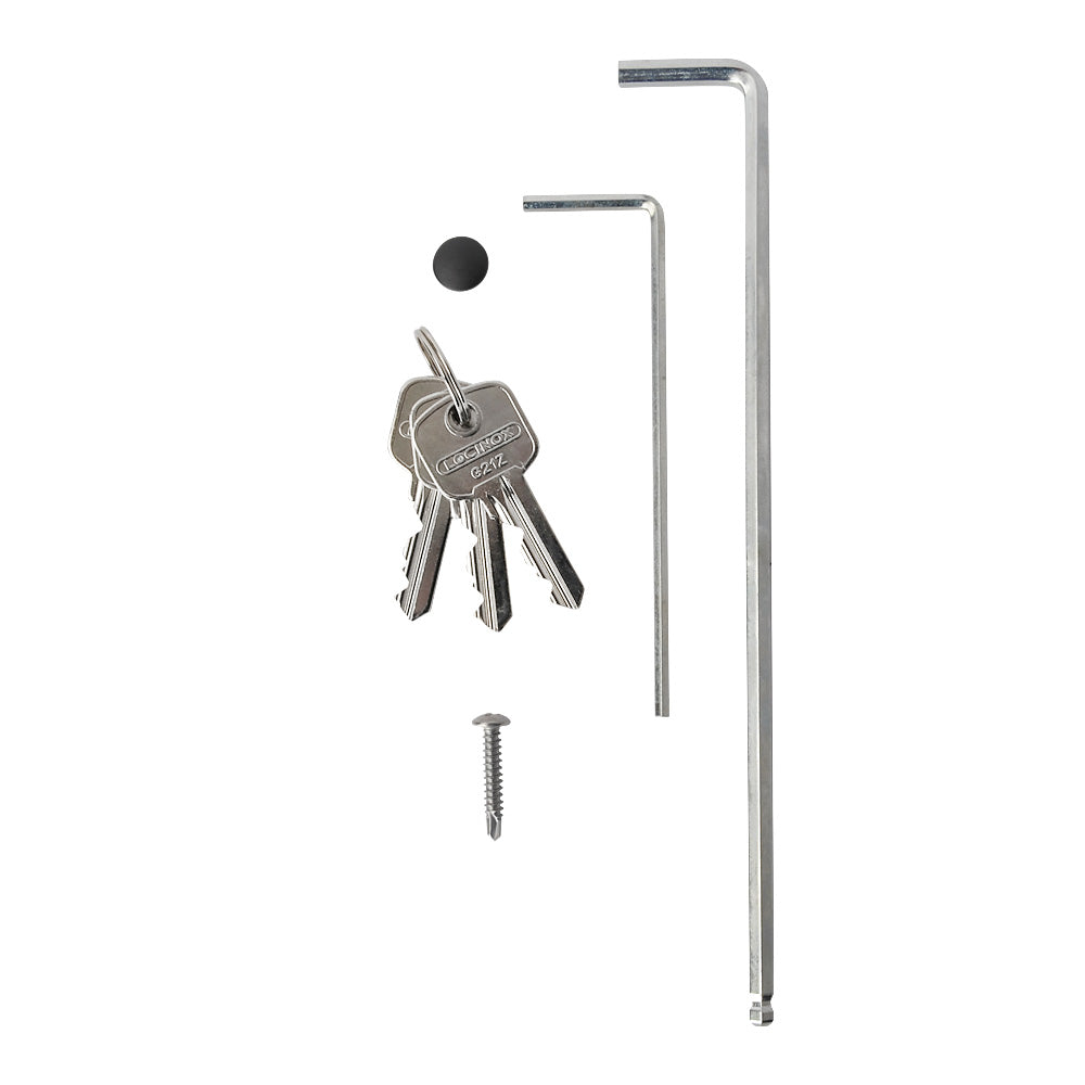 Locinox Keydrop Lockable Drop Bolt Silver