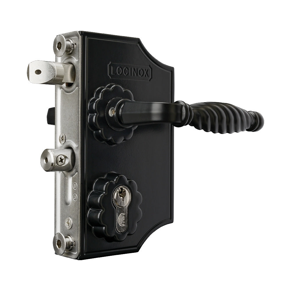 Locinox LAKQ H2L Large Ornamental Gate Lock To Suit 10 - 30mm Flat Profile