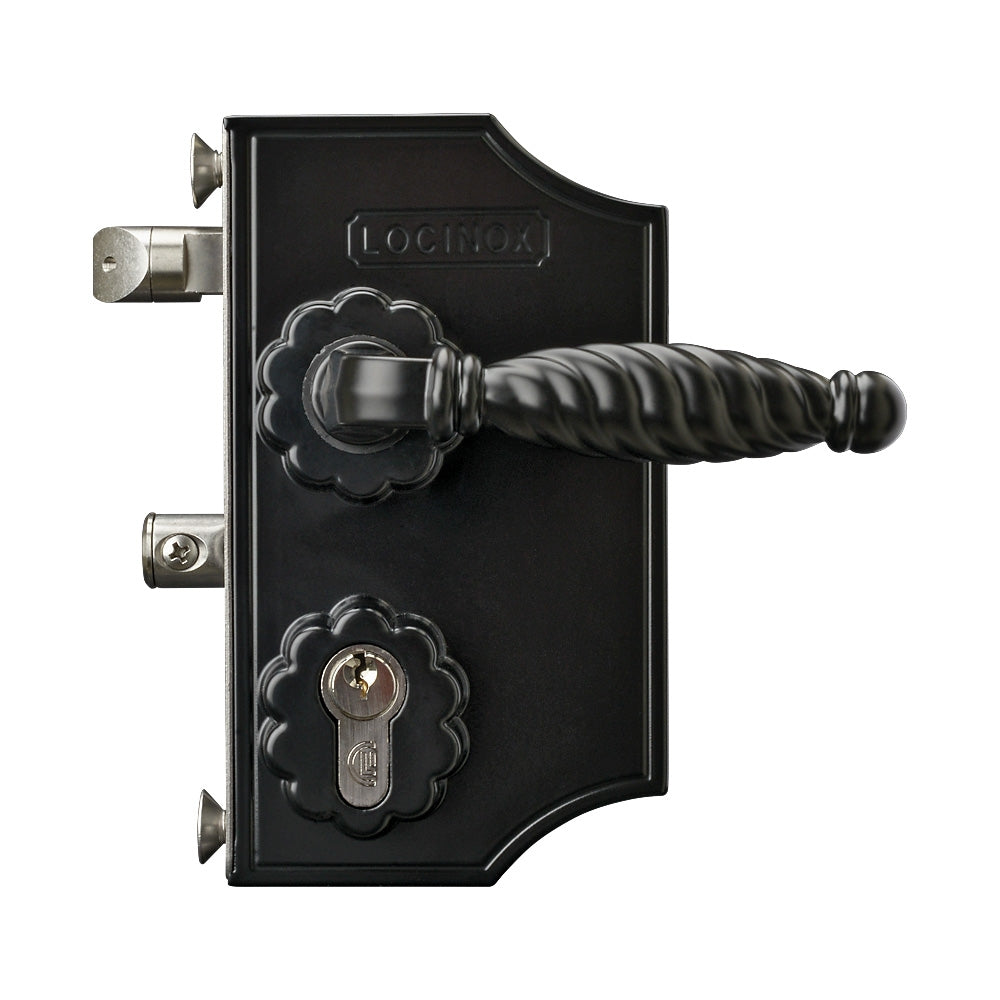 Locinox LAKQ H2L Large Ornamental Gate Lock To Suit 10 - 30mm Flat Profile