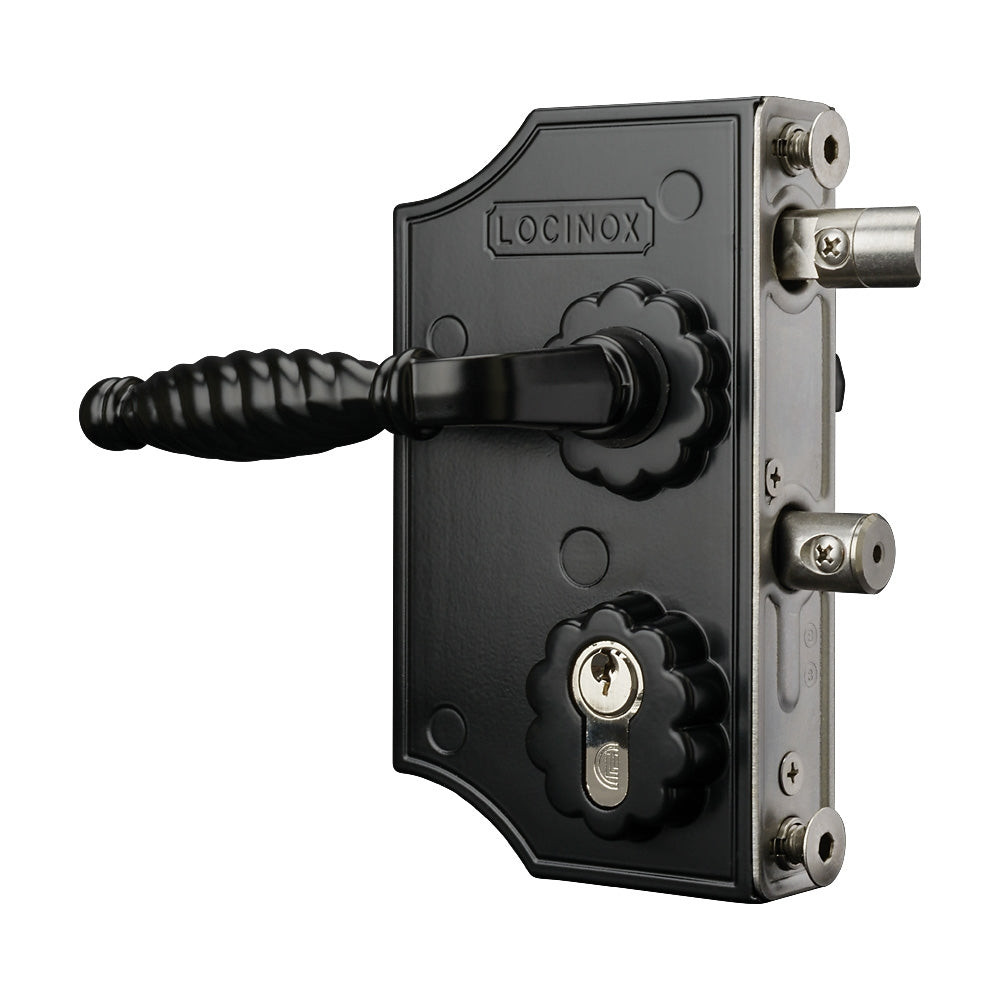 Locinox LAKQ H2L Large Ornamental Gate Lock To Suit 10 - 30mm Flat Profile