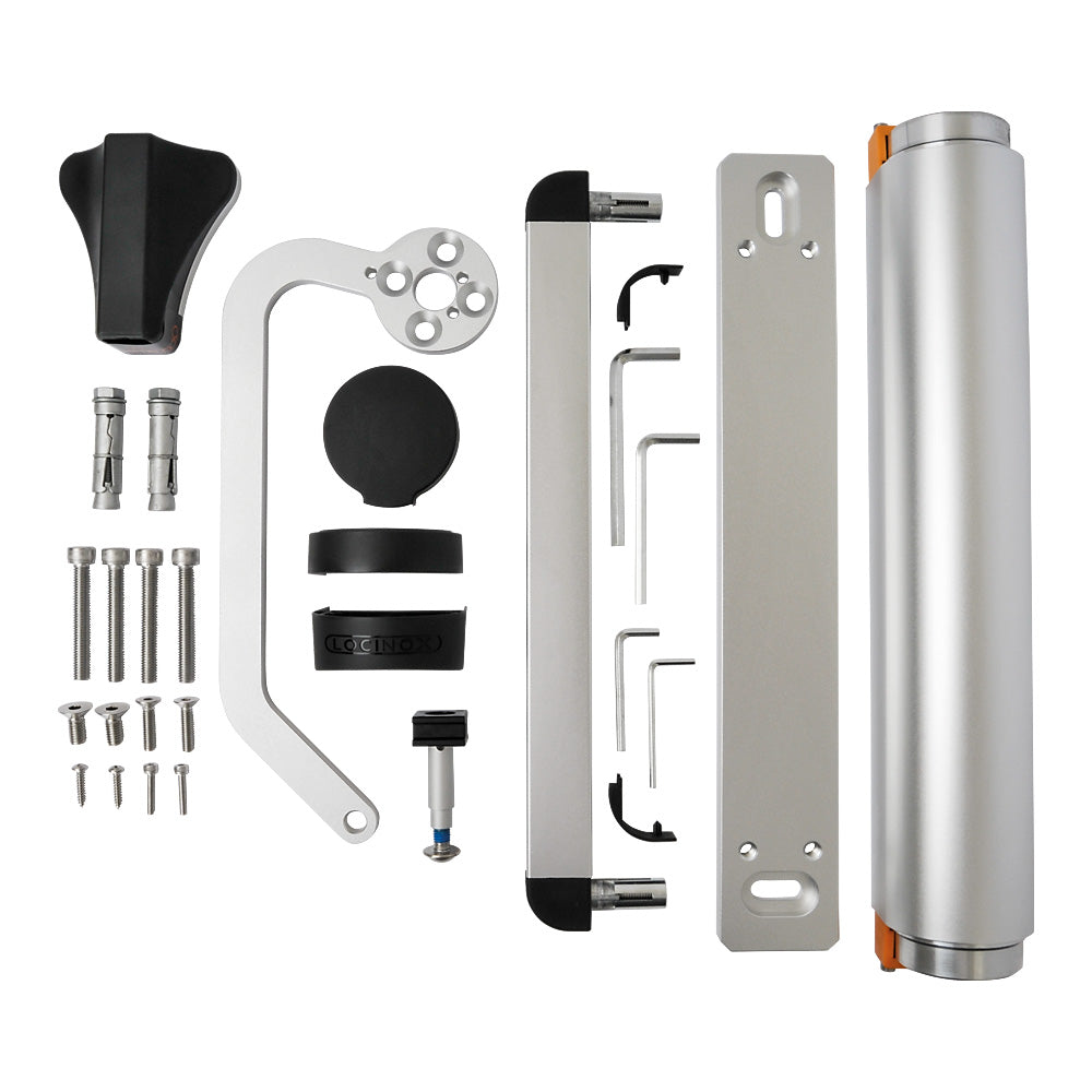 Locinox VERTICLOSE-2-Wall Hydraulic Closer For Wall Mounting Silver