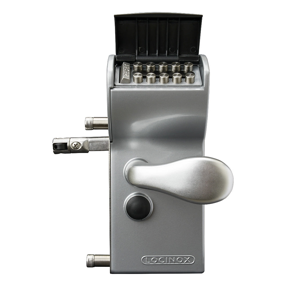 Locinox LFKQ Vinci 1 Sided Mechanical Code Lock Silver To Suit 30 - 50mm Box Section