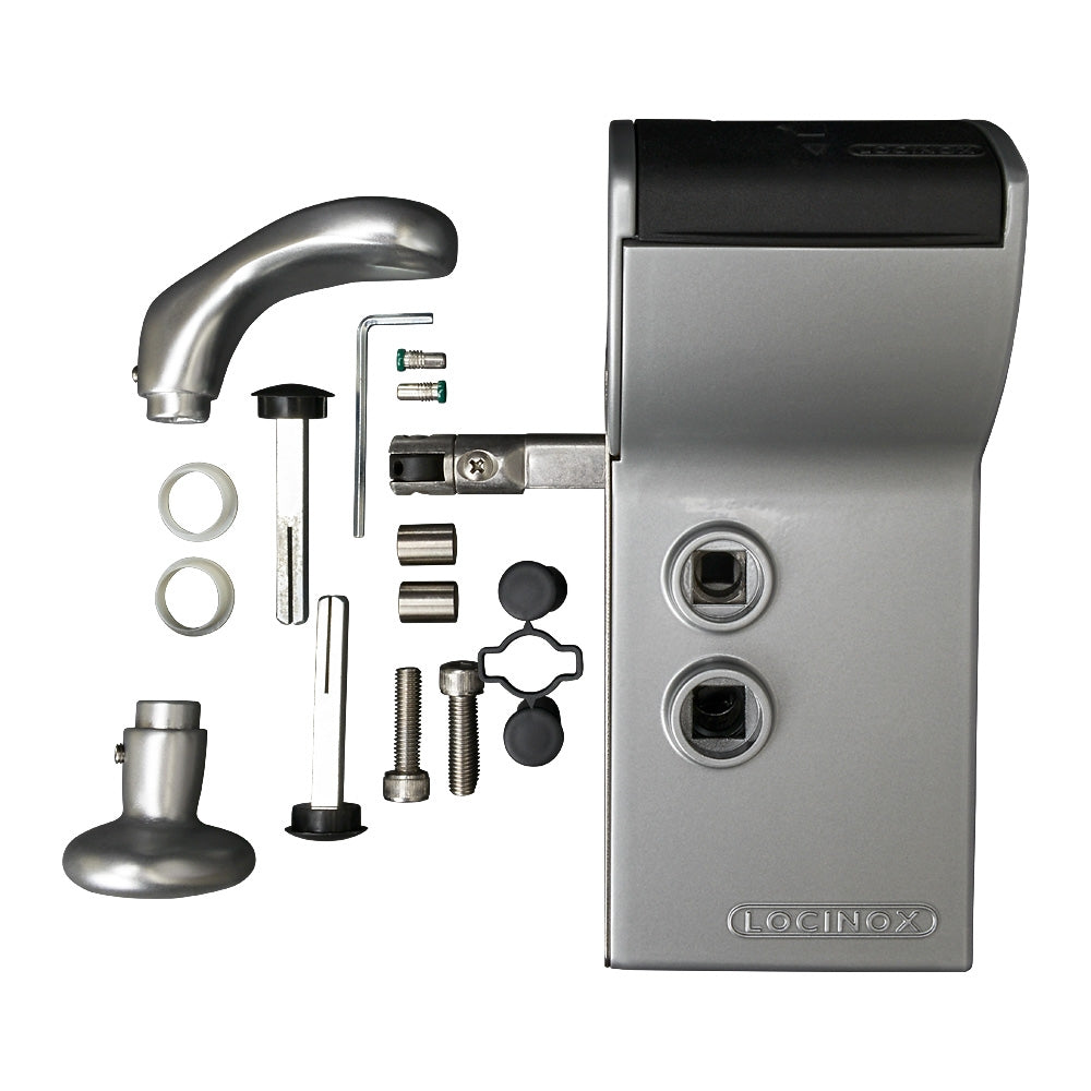 Locinox LFKQ Vinci 1 Sided Mechanical Code Lock Silver To Suit 30 - 50mm Box Section