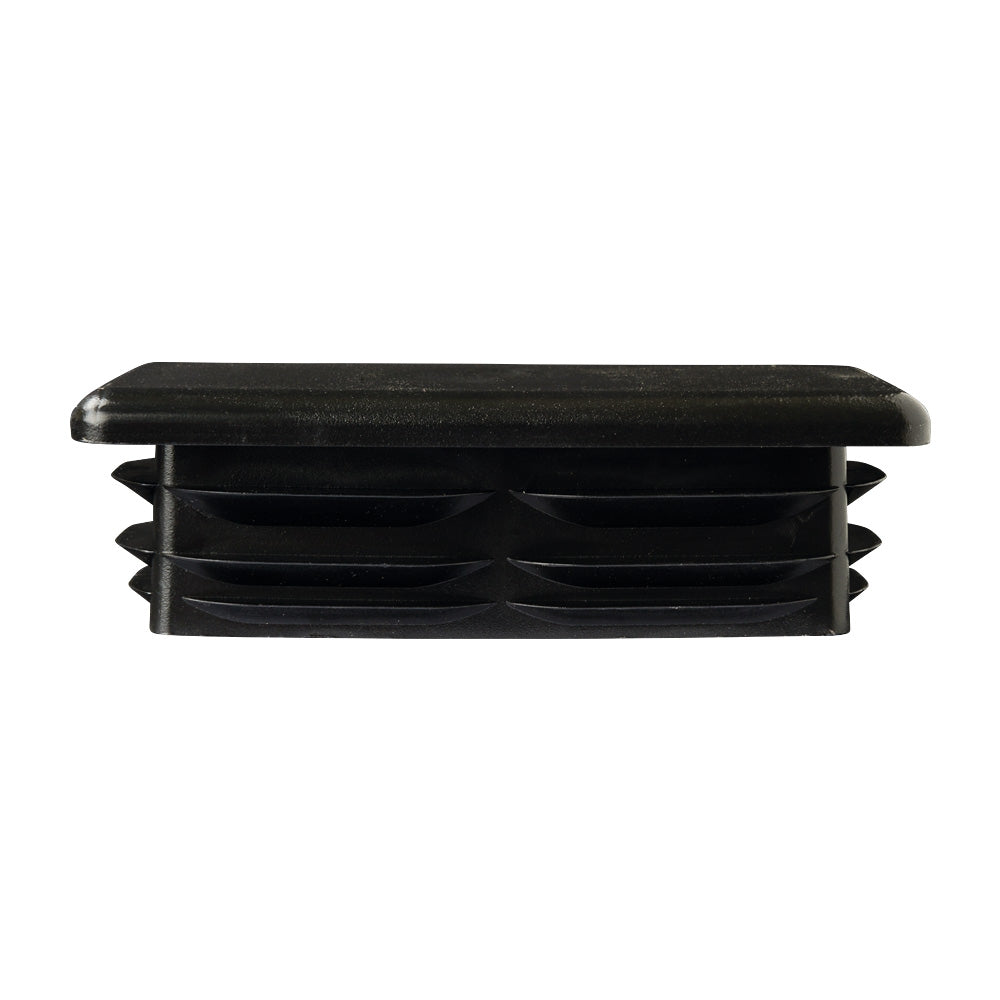 100 x 50mm Black Plastic Rectangular End Cap