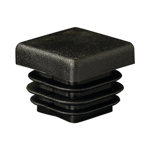 20 x 20mm Black Plastic Square End Cap