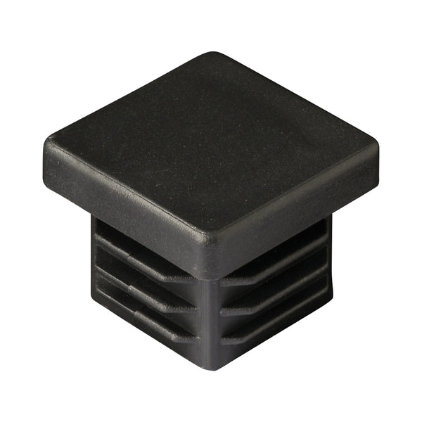 25 x 25mm Black Plastic Square End Cap