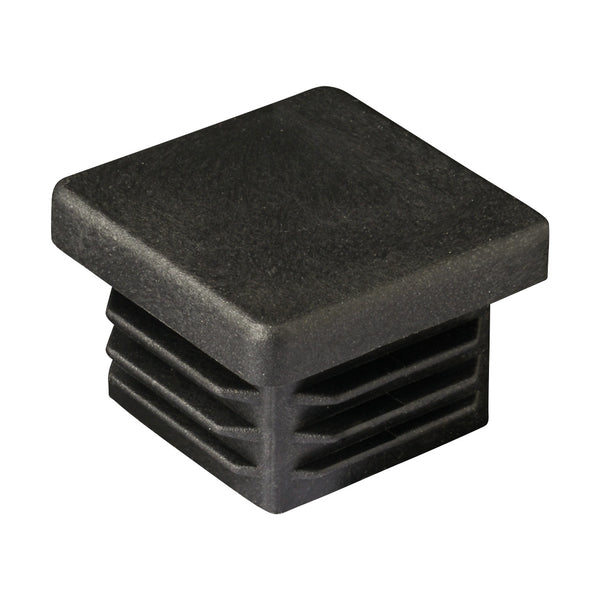 30 x 30mm Black Plastic Square End Cap