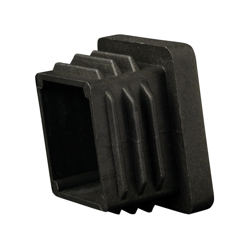 30 x 30mm Black Plastic Square End Cap