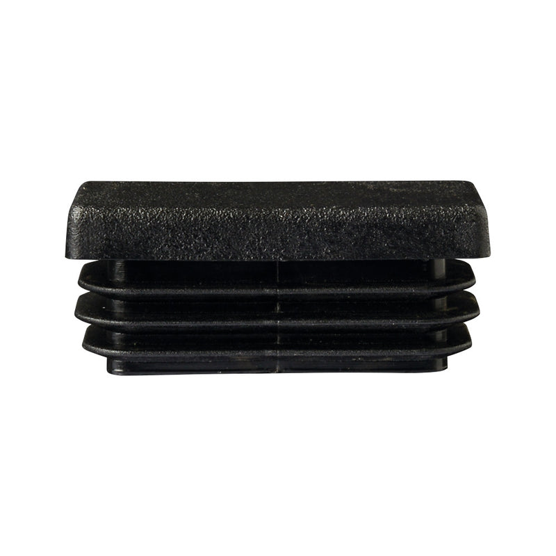40 x 20mm Black Plastic Rectangular End Cap