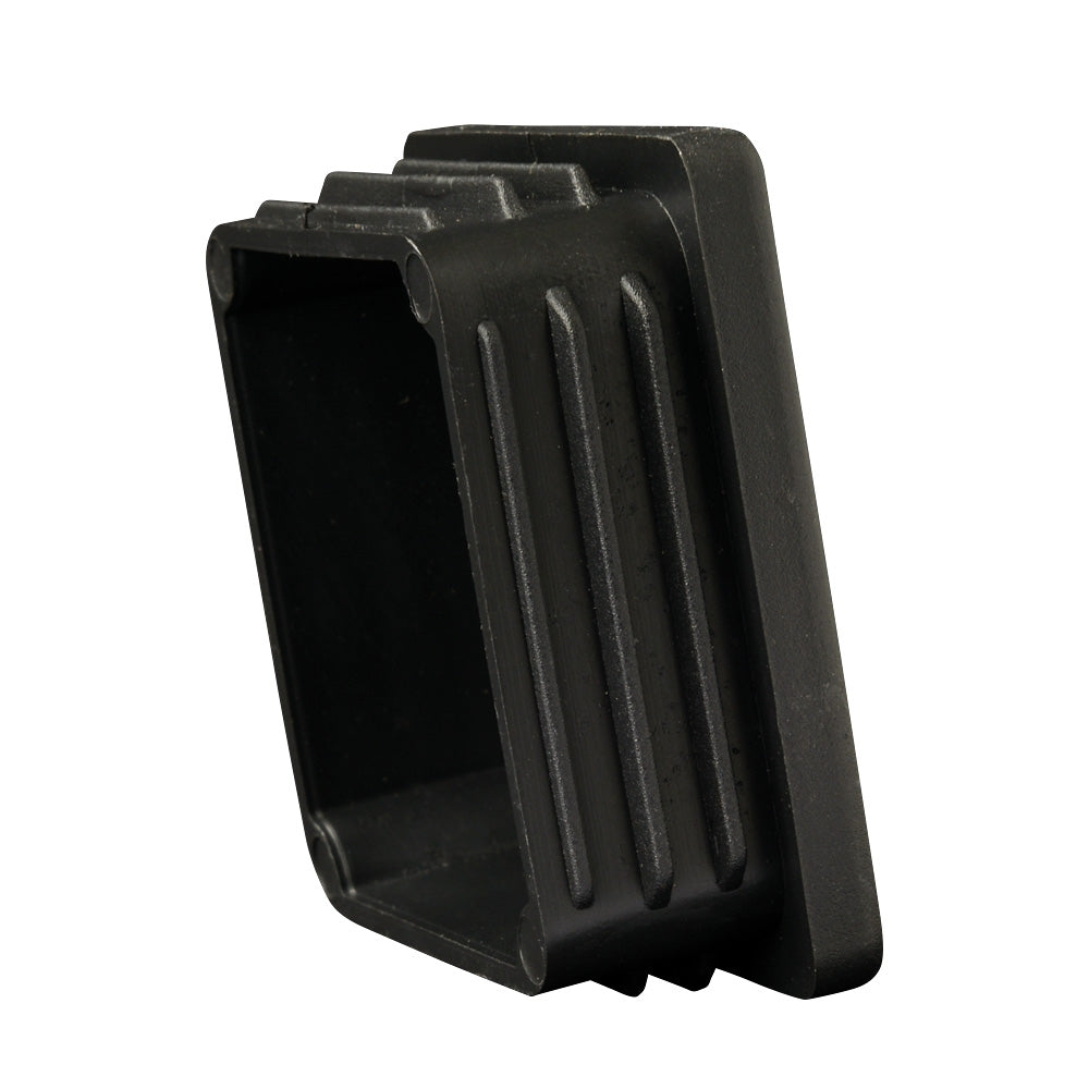 50 x 50mm Black Plastic Square End Cap